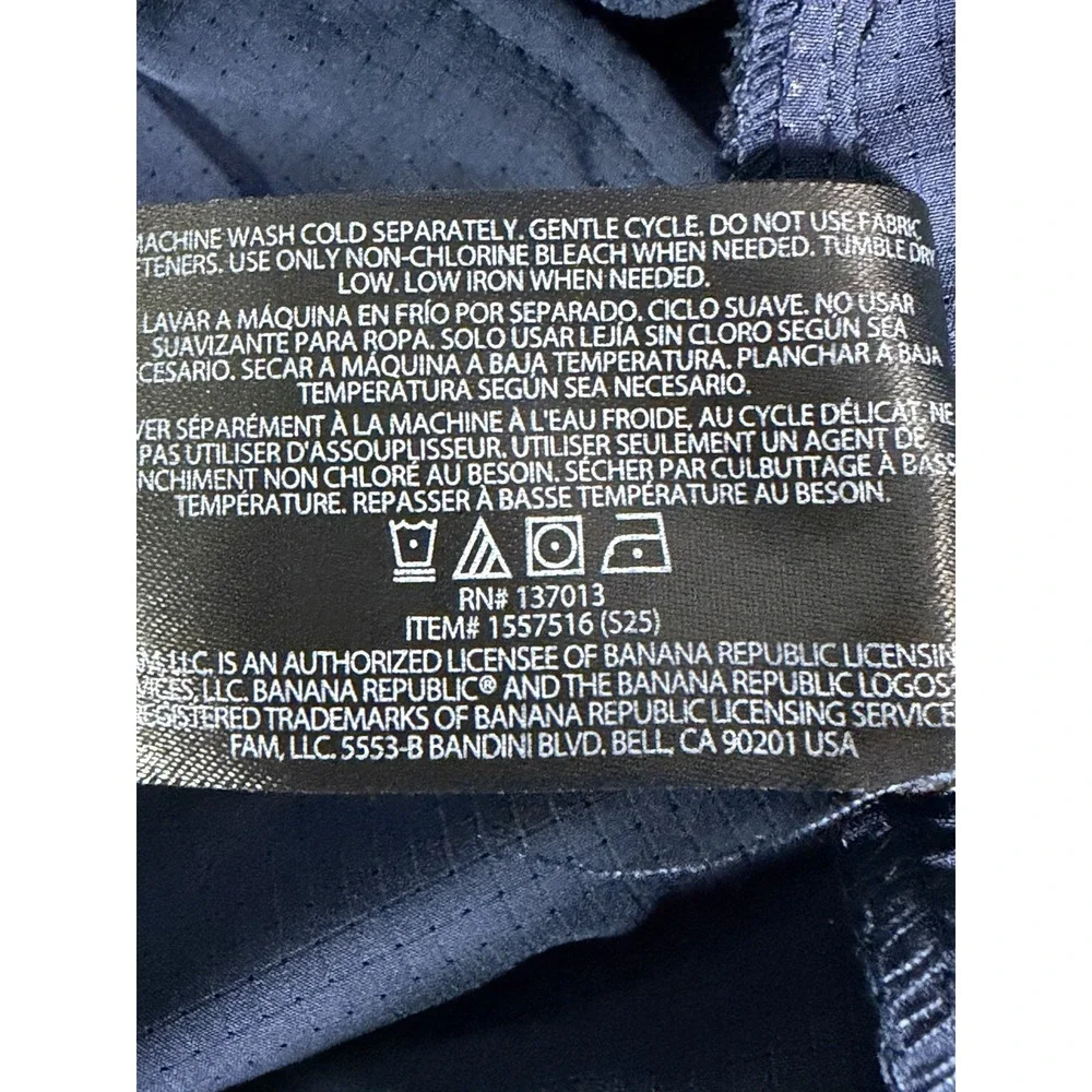 Banana Republic Pants Mens 34x32 Blue Performance Stretch Travel Golf Zip Pocket